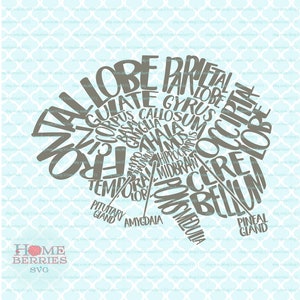 Anatomische Gehirn Typografie svg Neuro Nurse RN svg Stroke Nursing svg Neurologe svg Gross Anatomy svg Dxf eps ai geschnitten Dateien