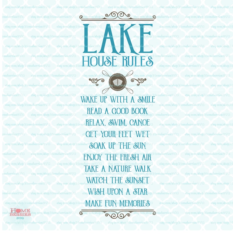 Download Lake House Rules svg Family Summer Vacation sign svg Lake ...