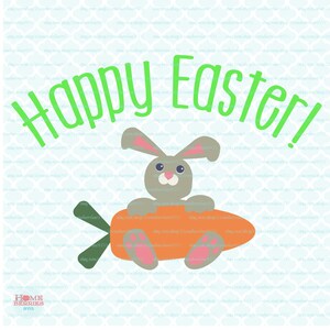 Easter Bunny SVG, DXF files,Happy Easter, Bunny svg, svg easter, carrot svg, Silhouette Studio Designer Edition and Cricut Design Space