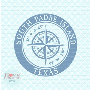 South Padre Island Svg Texas Svg nautischen Lage Svg TX Urlaub Svg Breitengrad Svg Längengrad Svg North Carolina Hause Svg Dxf Eps ai