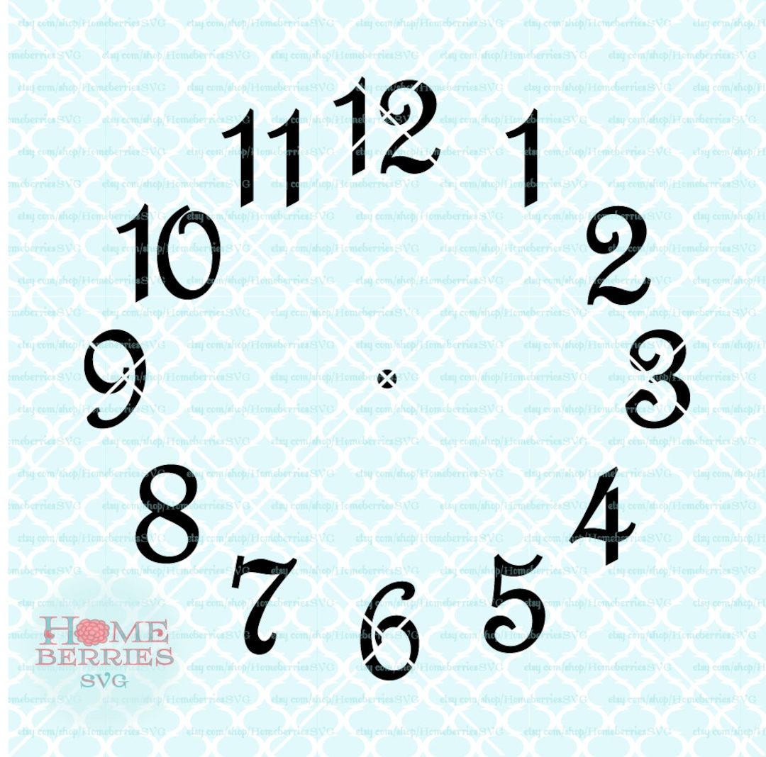 French Style Clock Face Svg Dxf Eps Ai Jpg Cut Files for Cricut ...