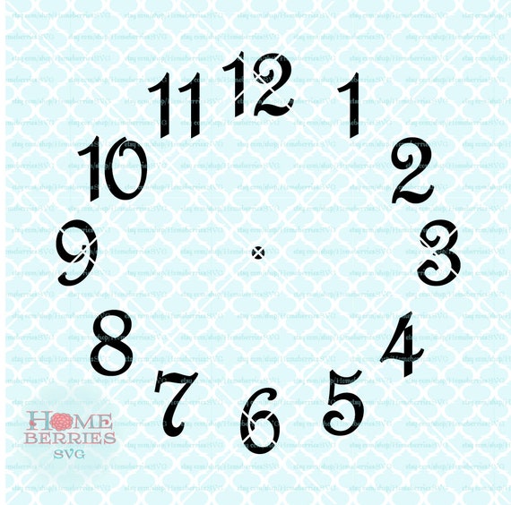 French Style Clock Face Svg Dxf Eps Ai Jpg Cut Files for | Etsy