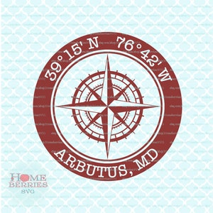 Arbutus MD Maryland ville état ville natale vacances maison nautique SVG DXF EPS ai couper des fichiers pour Cricut silhouette & autres machines de découpe