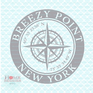 Luftiger Punkt New York Kompass Rose NY Hometown Koordinaten Breitengrad Länge GPS Nautischer Ort svg dxf eps ai png Dateien