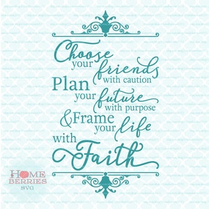 Frame Your Life With Faith Religious Christian Quote svg dxf eps jpg ai files for Cricut Silhouette & other cutting machines
