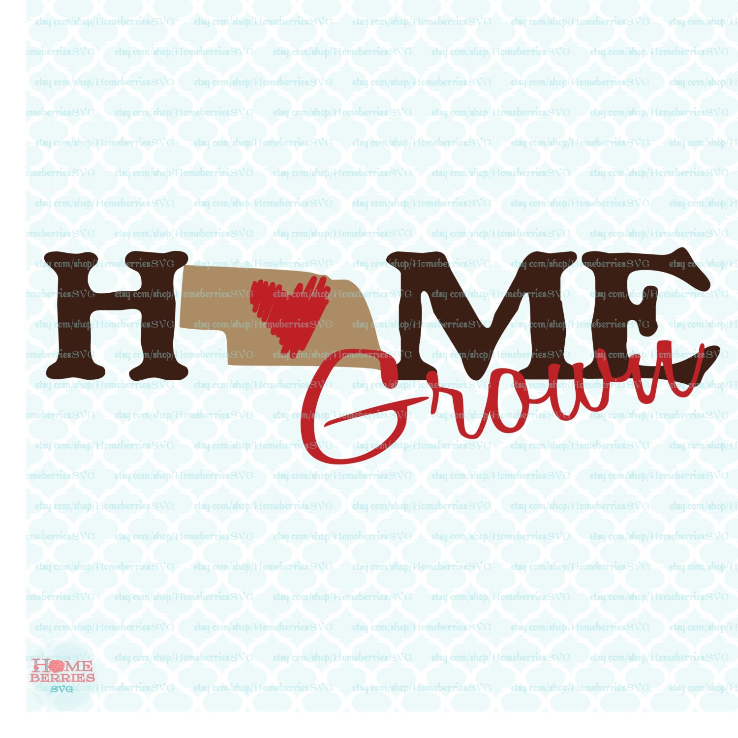 State Svg Home Grown Svg Nebraska Svg Cutting File Clipart Etsy