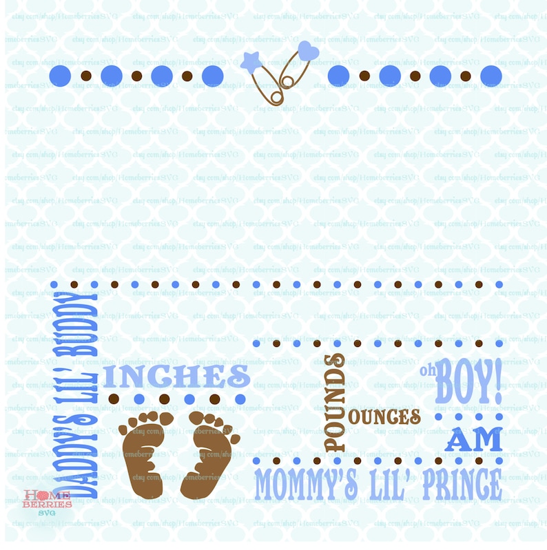 Download Birth Announcement Template svg Birth svg Baby svg | Etsy