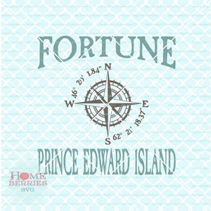 Glück Prince Edward Island Kanada Svg PEI Svg Kompassrose Svg nautischen Lage Svg Dxf Eps Ai Dateien für Cricut Silhouette & andere geschnitten