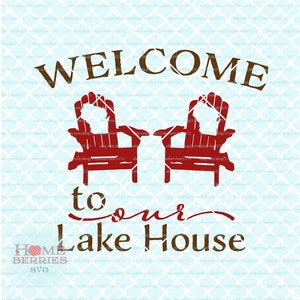 Wisconsin Welcome svg Welcome to Our Lake House svg Welcome svg Adirondack svg WI Vacation svg WI Home svg dxf eps ai cut files