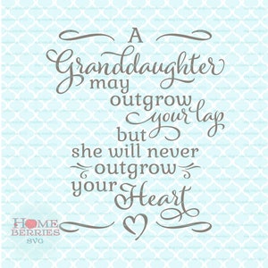 Nieta abuela Outgrow Lap Heart Family Quote svg dxf eps ai cut files for Cricut Silhouette & other cutting machines