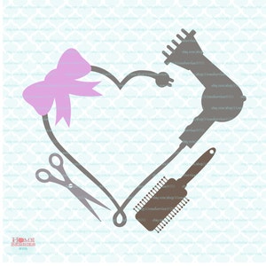 Blowdryer svg Blowdryer Monogram Frame svg Hairdresser svg Hair Dresser svg Hair Stylist svg Hairstylist svg Hair svg dxf eps jpg svg files