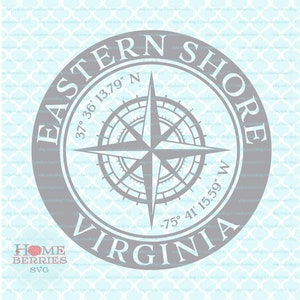 Ostküste Virginia VA Heimatstadt Koordinaten Anfangs-nautische Lage Breitengrad Längengrad GPS svg dxf eps ai png Dateien