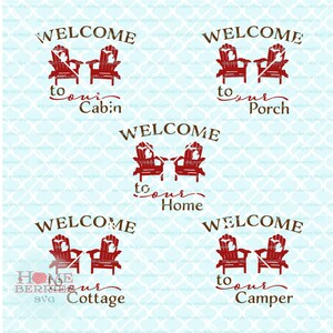 Michigan Welkom bij onze Cabin Home Cottage retraite veranda bundel svg dxf eps jpg ai-bestanden voor de Cricut silhouet & andere snijmachines