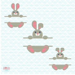 Easter Svg Easter Bunny Svg Bunny Split Monogram Frame Svg Eps Dxf Jpeg Svg Files for Cricut Silhouette Svg Files svg split monogram