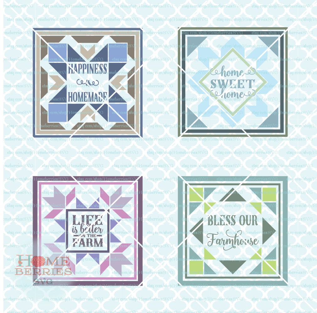Download Barn Quilt Bundle Bless Our Farmhouse svg Life Is Better ...