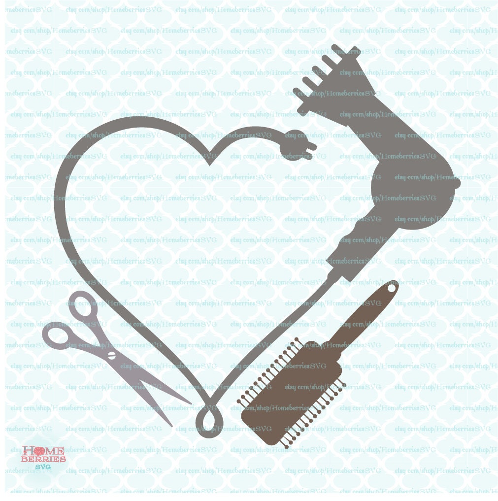 Download Blowdryer Monogram Frame Svg Hair Svg Hairstylist Svg Etsy