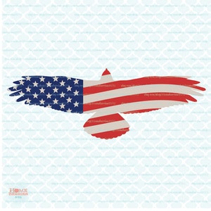 Patriótico 4 de julho Quarto América Águia americana americana Soaring Freedom Ring Liberty svg dxf arquivos eps jpg para arquivos de corte Cricut Silhouette