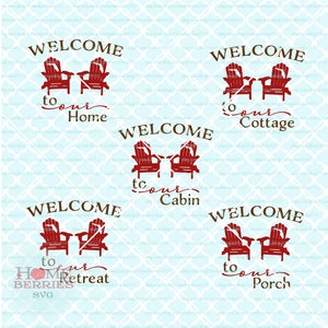 Florida FL Welkom bij onze Cabin Home Cottage retraite veranda bundel svg dxf eps jpg ai-bestanden voor de Cricut silhouet & andere snijmachines
