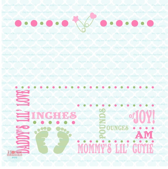 Download Birth Announcement Template Svg Birth Svg Baby Svg Etsy