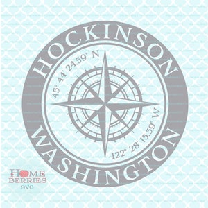 Hockinson Washington WA Home Coordenadas Cidade natal Localização náutica GPS Latitude Longitude Rosa dos ventos svg dxf eps png ai arquivos