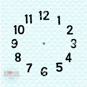 Clock Face svg With Whimsical Numbers Clockmaker svg Clock svg Round Clock svg dxf eps ai cut files for Cricut Silhouette & others