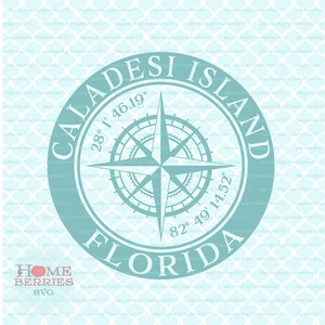 Caladesi Island Florida FL Hometown Svg dxf eps ai geschnitten E-Dateien für Cricut Silhouette & andere Schneidemaschinen