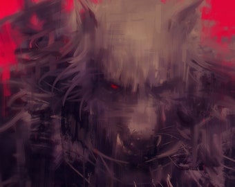 Blaidd (Elden Ring) Portrait Art Print // FromSoftware, Dark Souls // Gamer, Anime Gifts // Wall Art
