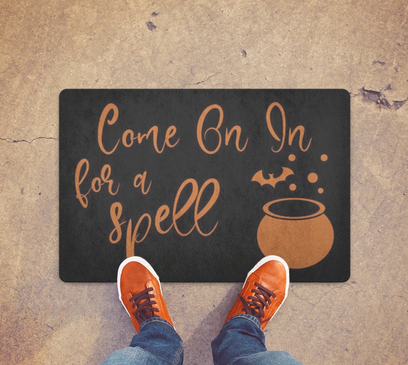 Come In For A Spell Halloween Indoor Outdoor Doormat Etsy