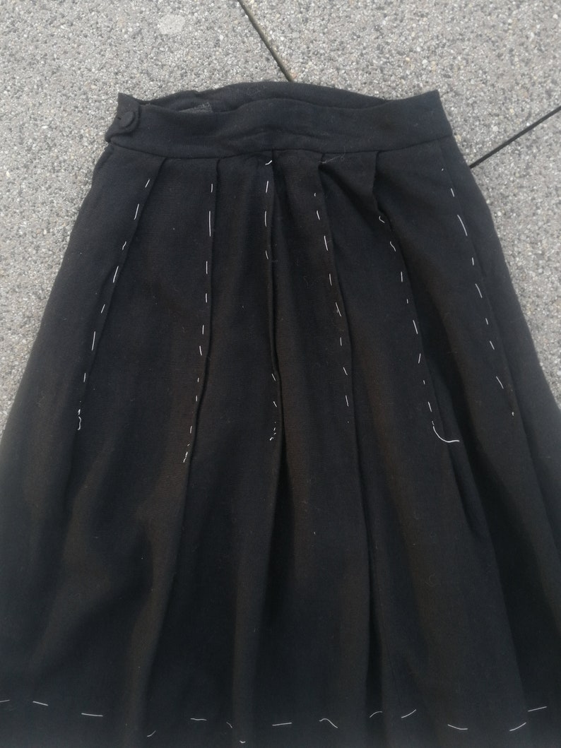 Vintage 40s 1940s skirt black unused