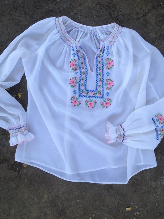 Vintage 70s does 30s blouse shirt