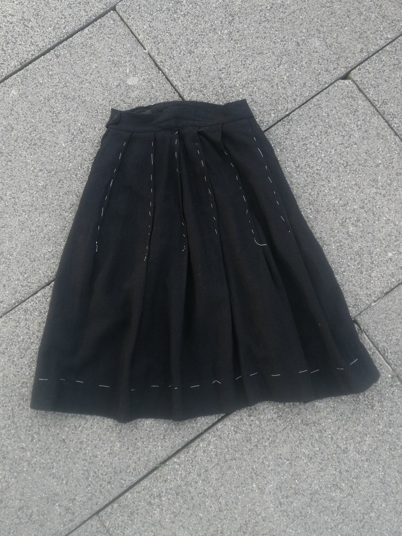Vintage 40s 1940s skirt black unused