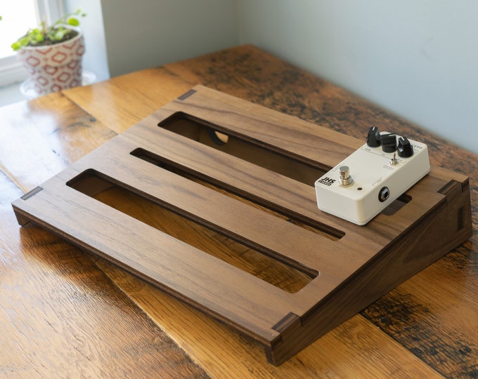 Wood Guitar Effects Pedalboard Light Walnut Plywood Medium Etsy