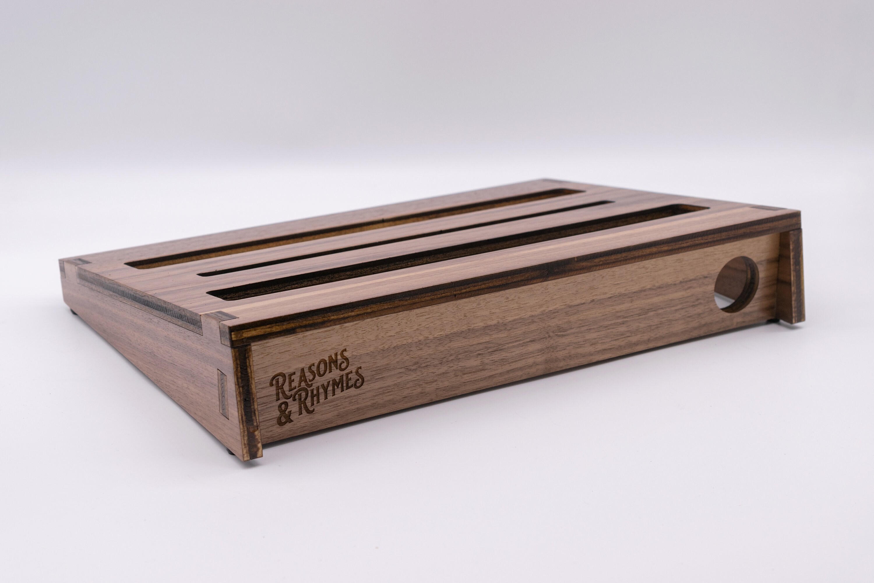 Wood Guitar Effects Pedalboard Light Walnut Medium Size Etsy