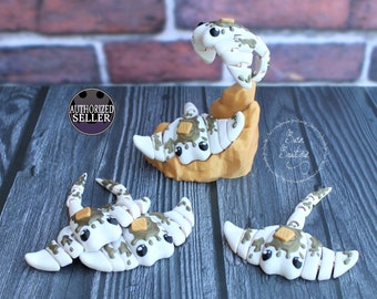 Flappy Jack Stingray, Display Rock, Cute Articulating Figure, Ocean Creatures Desk Décor, Sea Pancake, 3D Articulated Fidget Tool, Flapjack