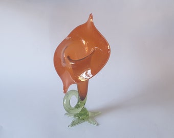 NEW LISTING Rare Stourbridge Jack in the Pulpit Style Twisted Stem Vaseline Uranium Green Floral Floriform Vase