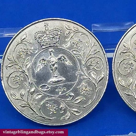1977年 イギリス シルバー ジュビリー  PF66 1977 Vintage Silver Jubilee Coin, Vintage Silver Jubilee