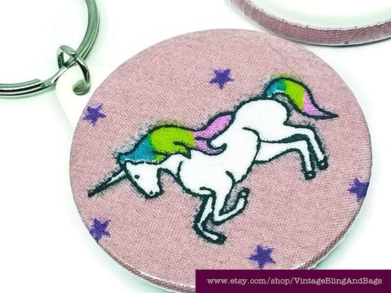 75x45mm Portachiavi unicorno fatto a mano, portachiavi unicorno, portachiavi  unicorno arcobaleno, regalo a tema unicorno, portachiavi rosa, regalo per  lei, regalo unicorno -  Italia