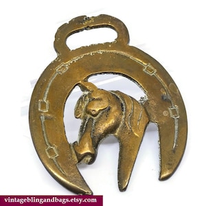 92x79mm Vintage horse brass, shire horse, vintage horseshoe decoration, retro Shire horse brass, traditional horse brass plaque, farmhouse