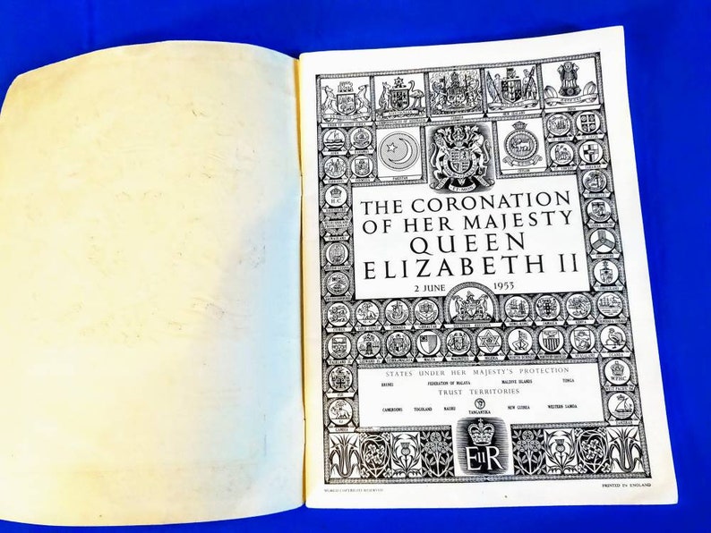 royal ephemera Royal memorabilia commemorative program QEii coronation #4 1953 Queen Elizabeth II official coronation souvenir programme