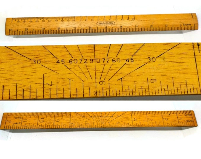 Antique Protractor Ruler Marksman 12