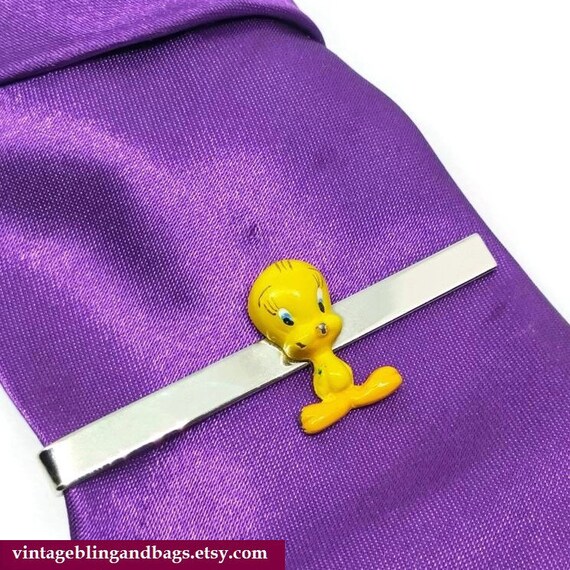 58mm 1998 Vintage Warner Brothers Tweety Pie tie … - image 2