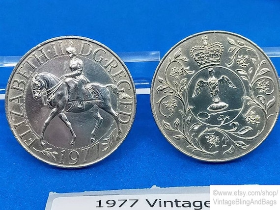 1977 Vintage Silver Jubilee Coin Vintage Silver Jubilee - Etsy UK