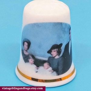 Vintage 1984 Bone China Prince Henry (Harry) birth thimble, vintage sewing thimble, vintage royal memorabilia thimble, Prince Harry thimble