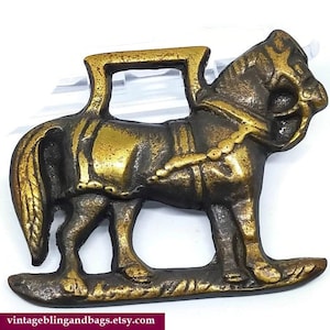 Vintage horse brass, horse brass plaque, heavy horse decoration, ornamental horse brass, traditional English horse brass, horse decoration