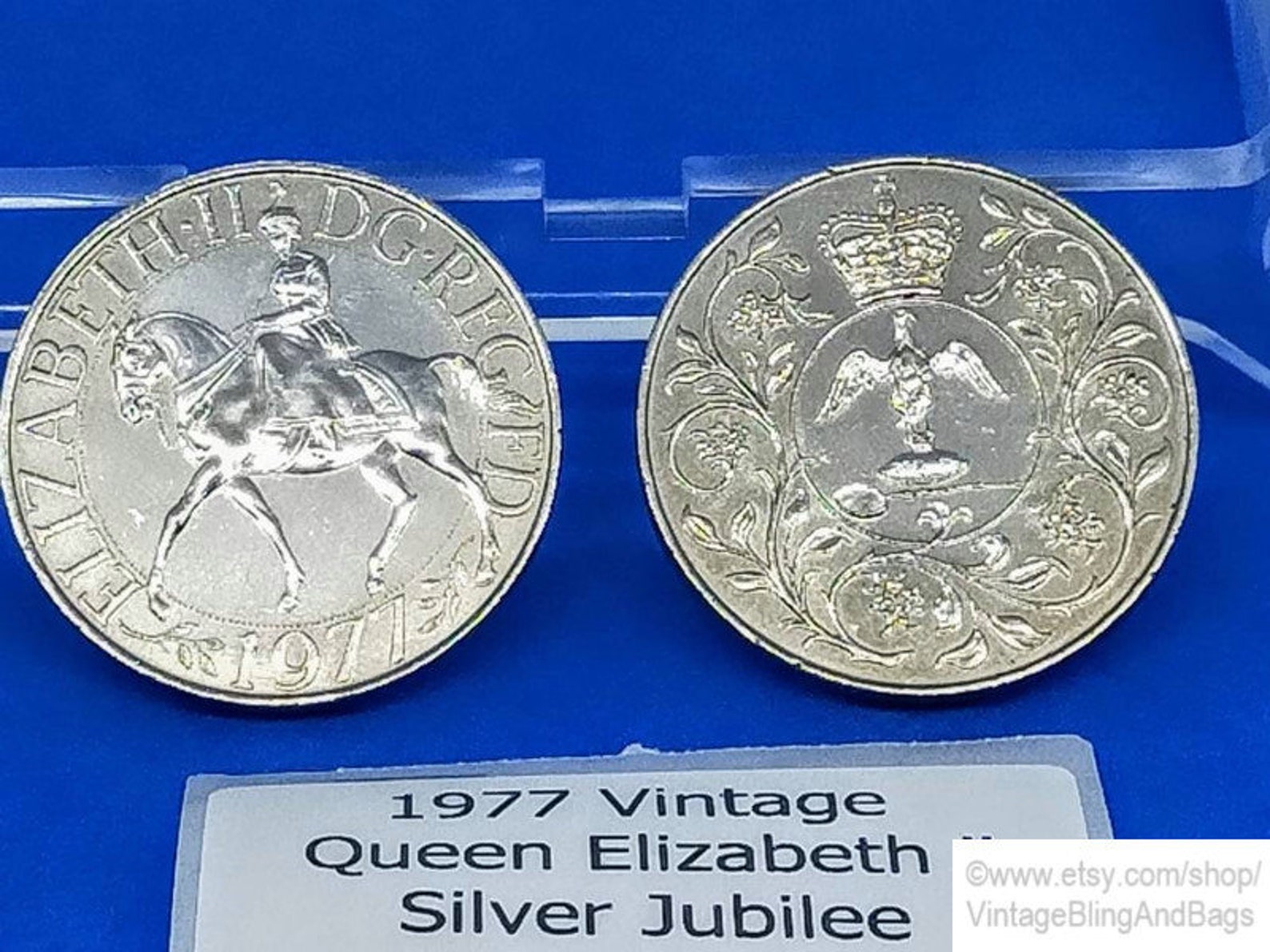1977 Vintage Silver Jubilee Coin Vintage Silver Jubilee - Etsy UK