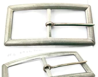 Unused 89x43mm 1980s vintage silver buckle, arched metal buckle, vintage buckle, silver metal buckle, wide belt buckle, haberdashery  #3