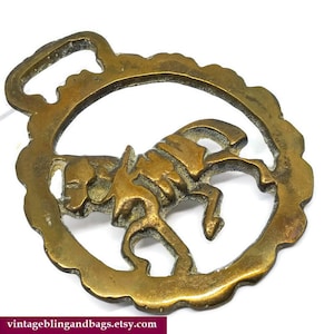 Vintage horse brass, trotting horse brasses, vintage horse decoration, ornamental horse brass, traditional English horse brass, horse decor