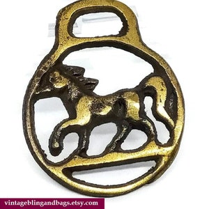 51x41mm miniature vintage horse brass, vintage miniature horsebrass, ornamental horse brass, traditional English horse brass, brass plaque