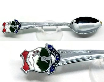 Cuchara de recuerdo Vintage Callander de 112 mm, cuchara de cresta escocesa, cuchara de recuerdo de esmalte, cucharadita escocesa vintage, cucharadita de esmalte escocés