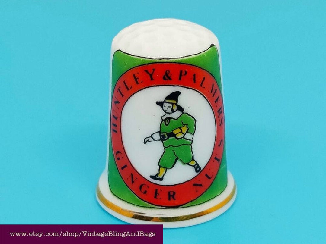 1980s Vintage Bone China Thimble Huntley and Palmer Etsy